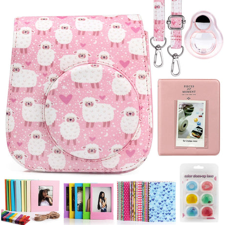 Zikkon Compatible Mini 11 Camera Case Bundle with Album, Filters and Other Accessories for Fujifilm Instax Mini 11 (7 Items) Zikkon Compatible Mini 11 Camera Case Bundle with Album, Filters and Other Accessories for Fujifilm Instax Mini 11 (7 Items) Pink Sheep