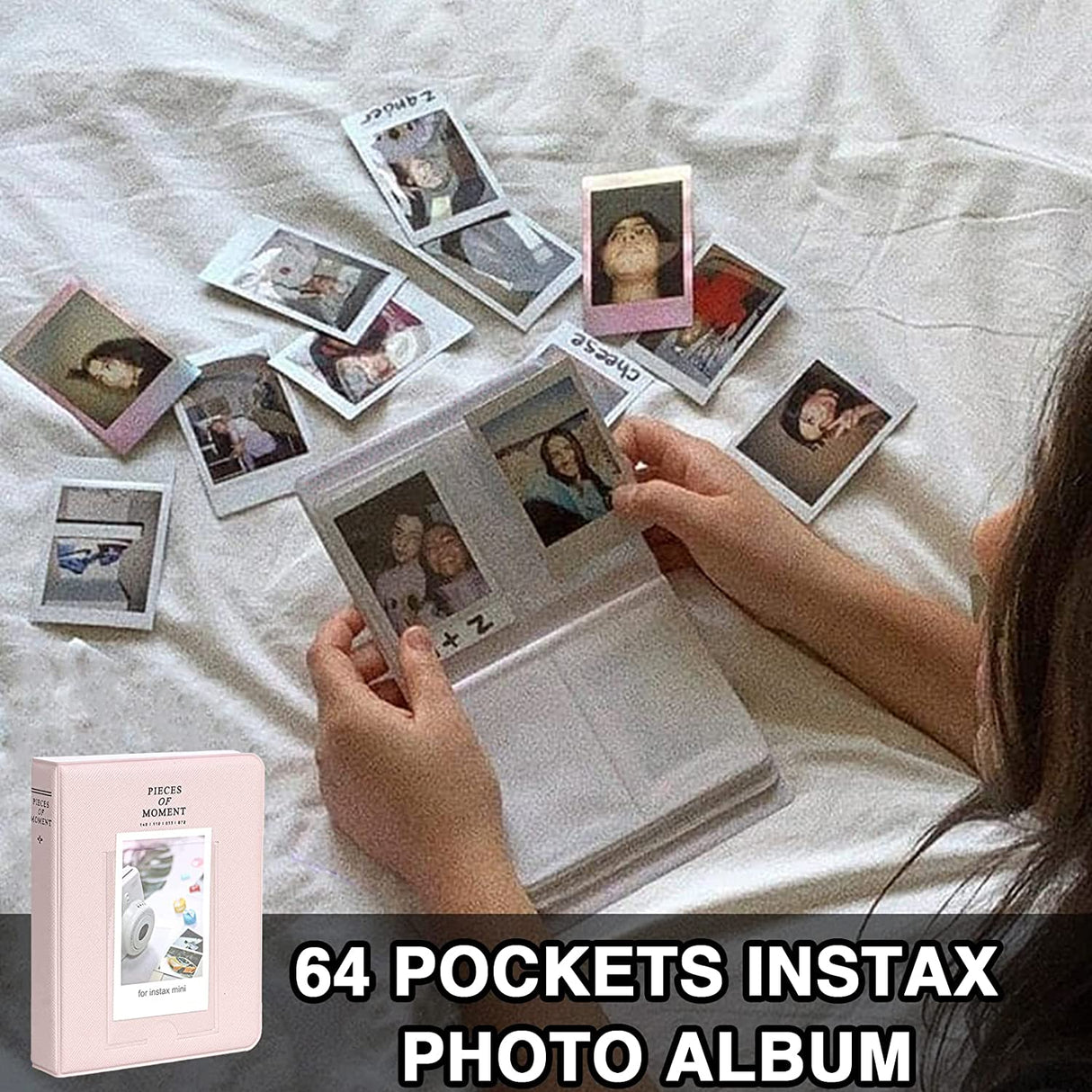 Zikkon Compatible 64 sheet Album for Fujifilm Instax Mini Film (3 inch) (Blossom Pink)