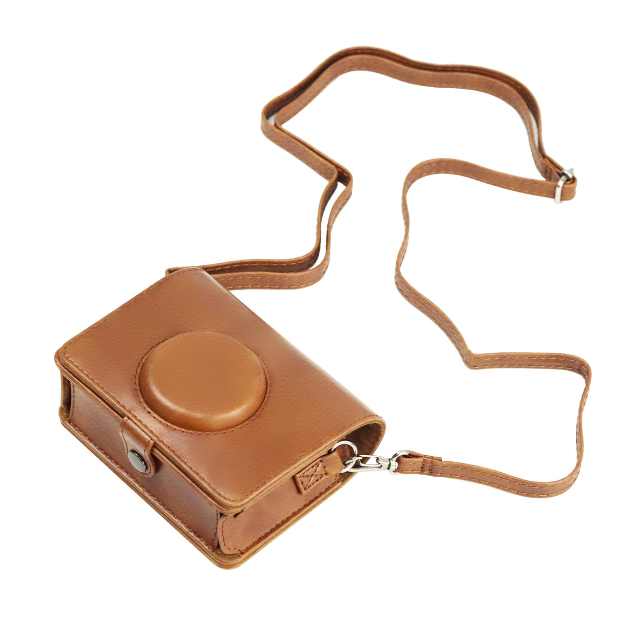 Zenko Instax mini Evo Camera PU Leather Case Bag Brown