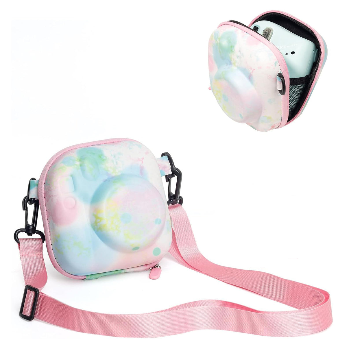 Zikkon EVA Universal Camera Case for Fujifilm Instax Mini 12/11/99/ SE/90/7 (Bubble watercolor)