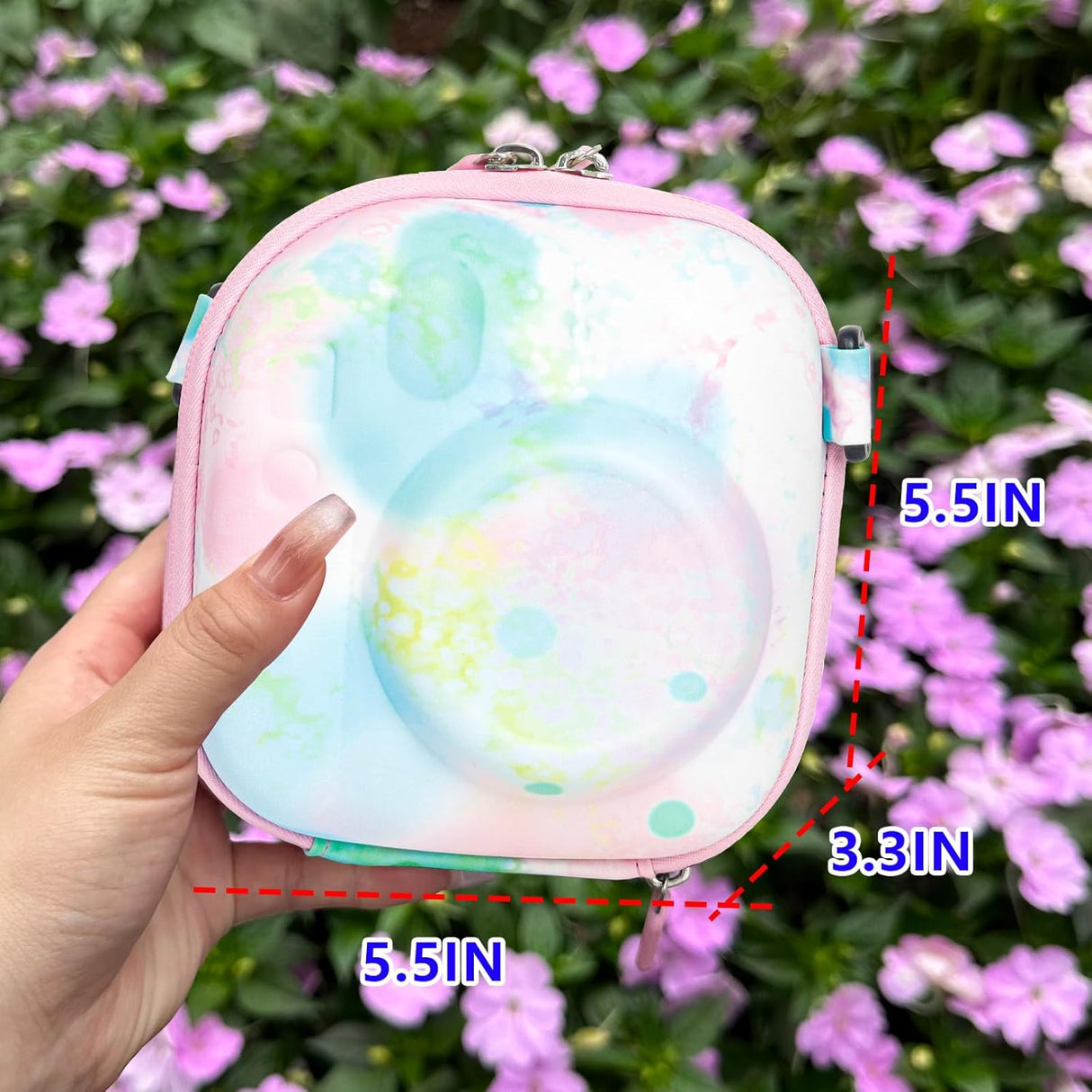 Zikkon EVA Universal Camera Case for Fujifilm Instax Mini 12/11/99/ SE/90/7 (Bubble watercolor)