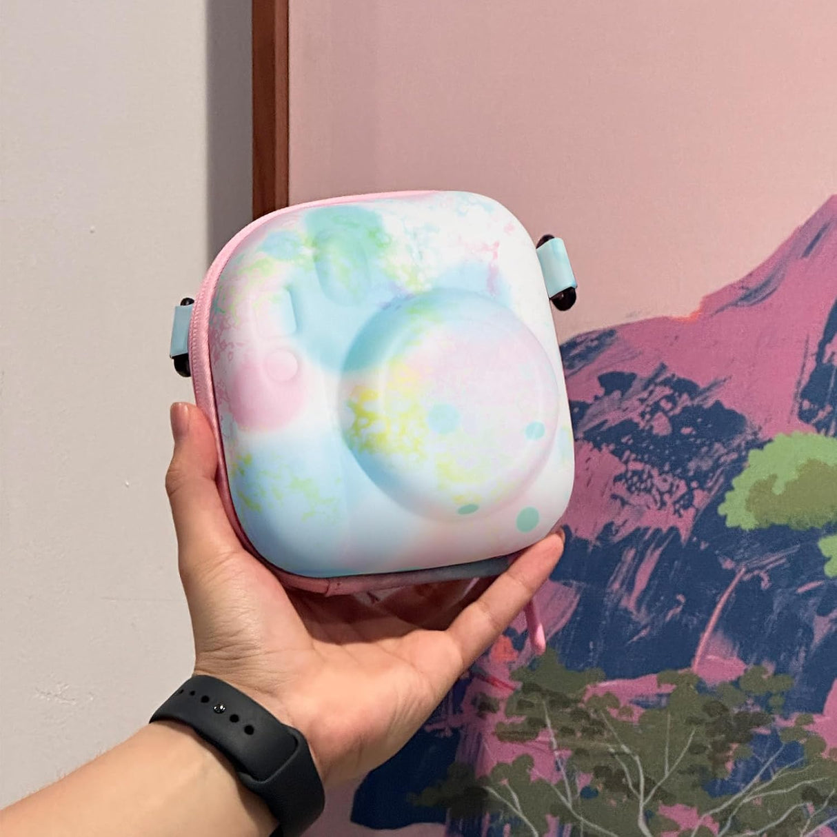 Zikkon EVA Universal Camera Case for Fujifilm Instax Mini 12/11/99/ SE/90/7 (Bubble watercolor)
