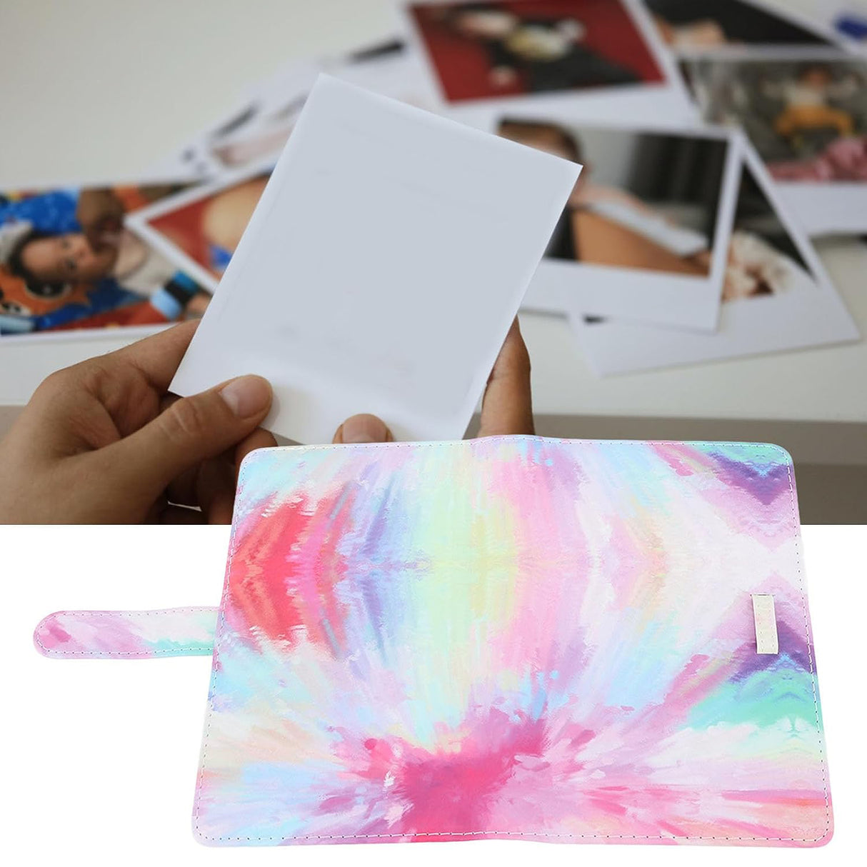 Zikkon 108-Sheets Album For Fujifilm Instax Mini Film (3 inch) Pink Tie Dye