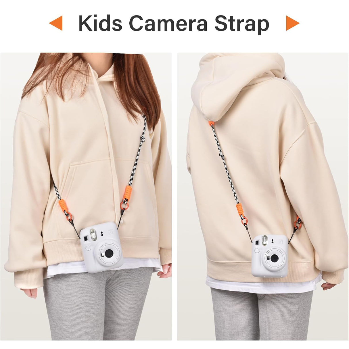 Zikkon All-Purpose Camera Strap round rope (Black and white Mix)