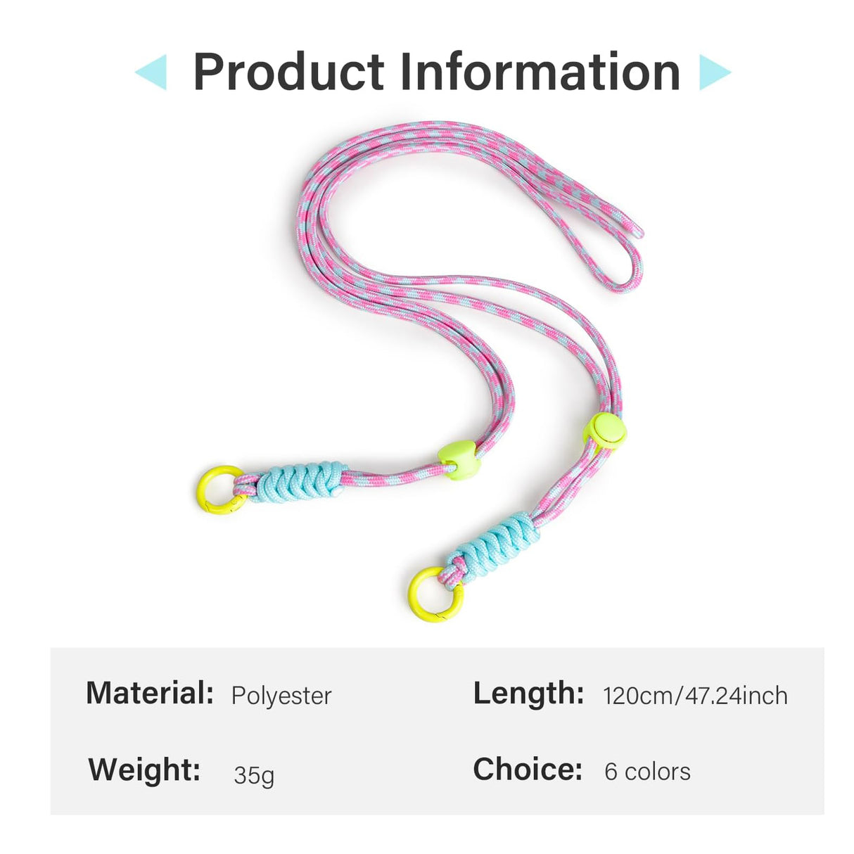 Zikkon All-Purpose Camera Strap round rope (Powder Blue Mix)