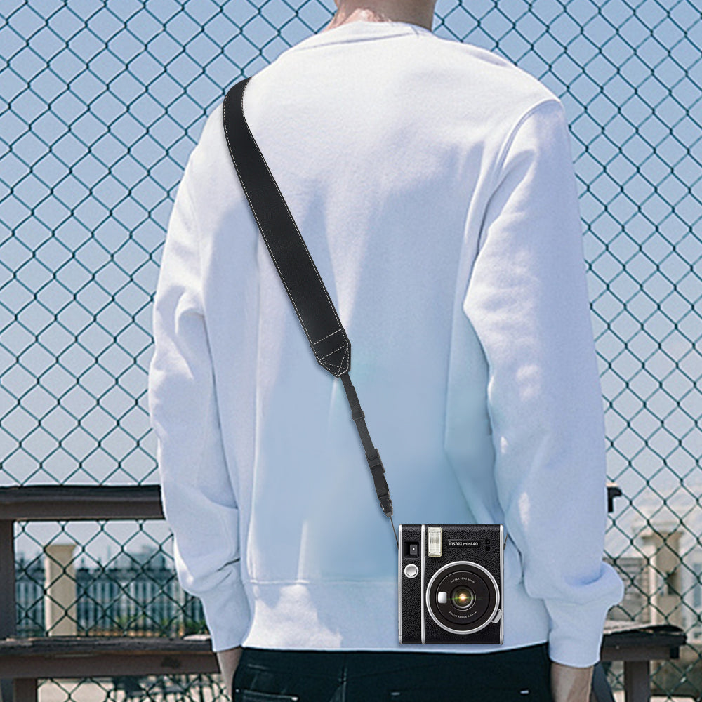 Zikkon Camera Shoulder Strap for fujifilm Instax Mini Evo 99 Film Instant Digital Camera Case (Black)