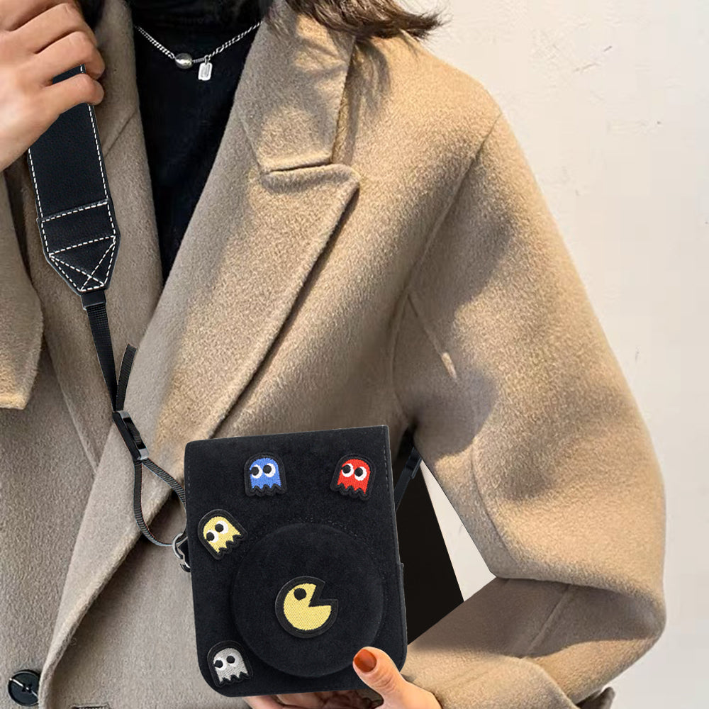 Zikkon Camera Shoulder Strap for fujifilm Instax Mini Evo 99 Film Instant Digital Camera Case (Black)