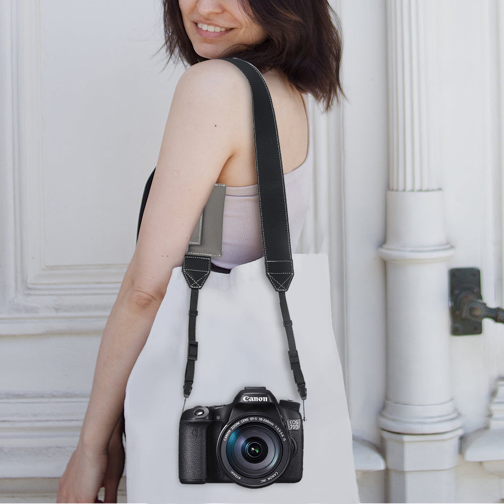 Zikkon Camera Shoulder Strap for fujifilm Instax Mini Evo 99 Film Instant Digital Camera Case (Black)