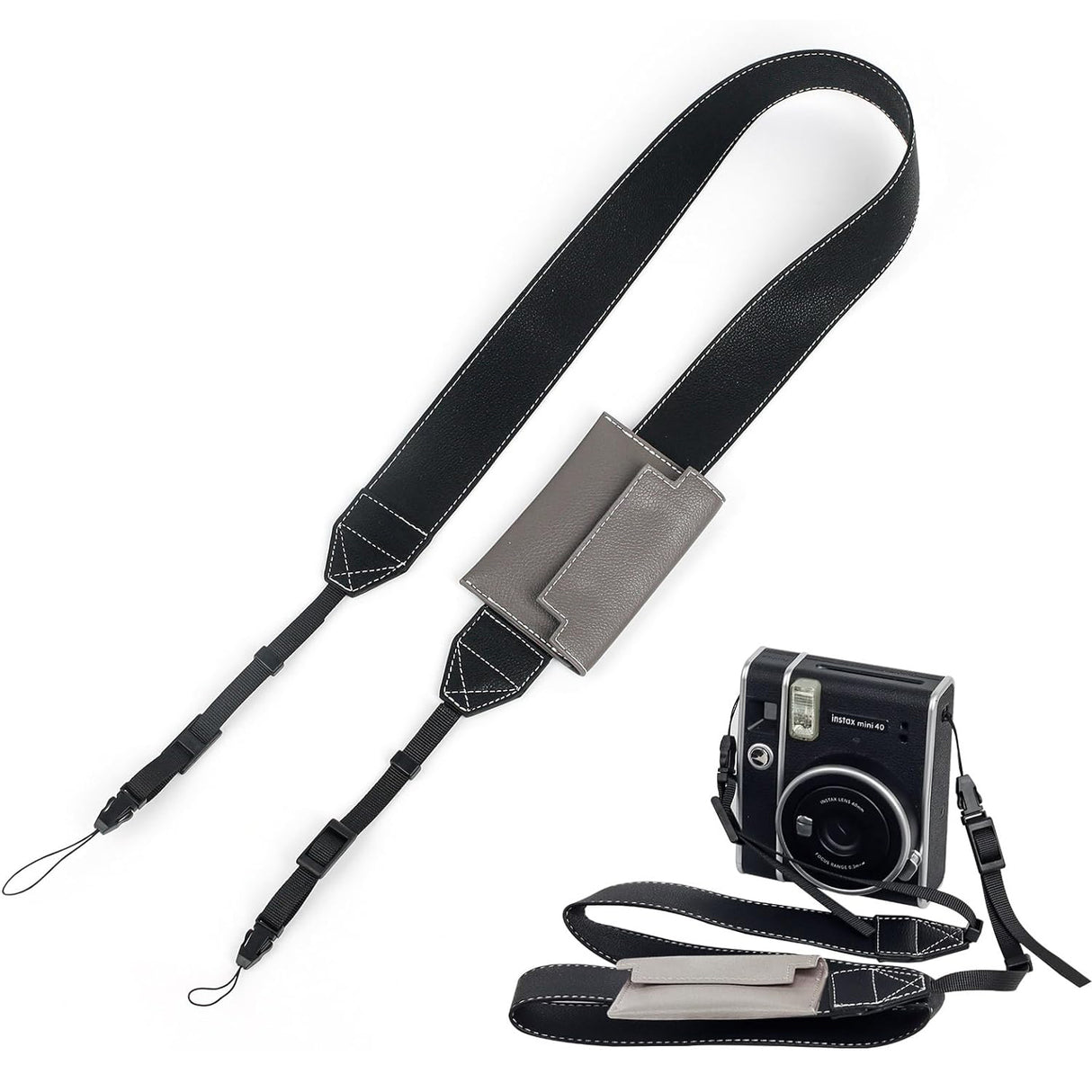 Zikkon Camera Shoulder Strap for fujifilm Instax Mini Evo 99 Film Instant Digital Camera Case (Black)