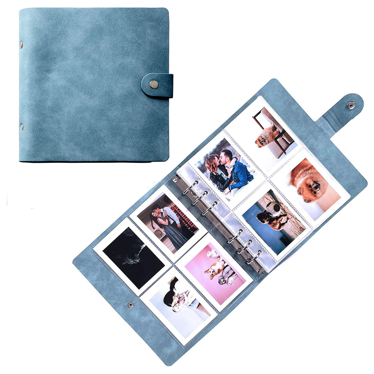 Zikkon Compatible 200 sheet PU Album for Fujifilm Instax Mini Film (3 inch) (Blue)