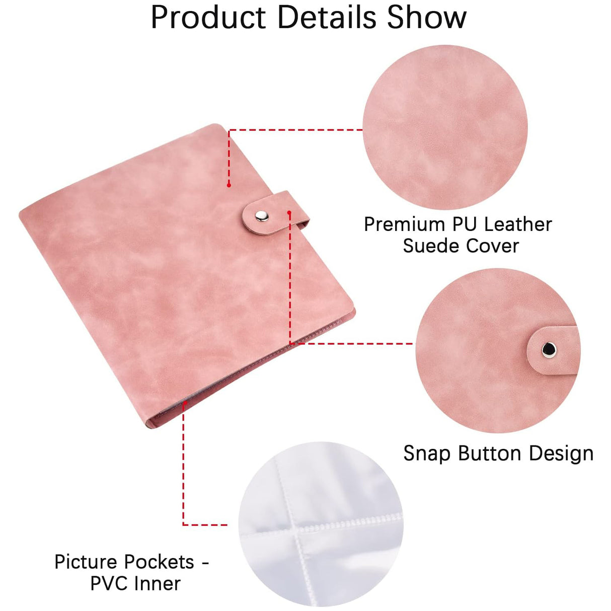 Zikkon Compatible 200 sheet PU Album for Fujifilm Instax Mini Film (3 inch) (Pink)