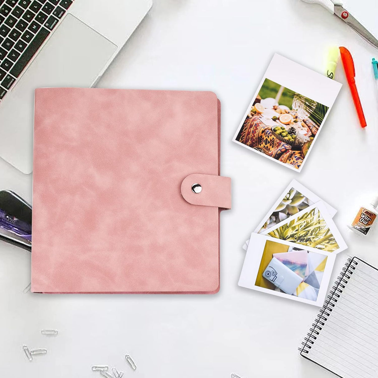 Zikkon Compatible 200 sheet PU Album for Fujifilm Instax Mini Film (3 inch) (Pink)