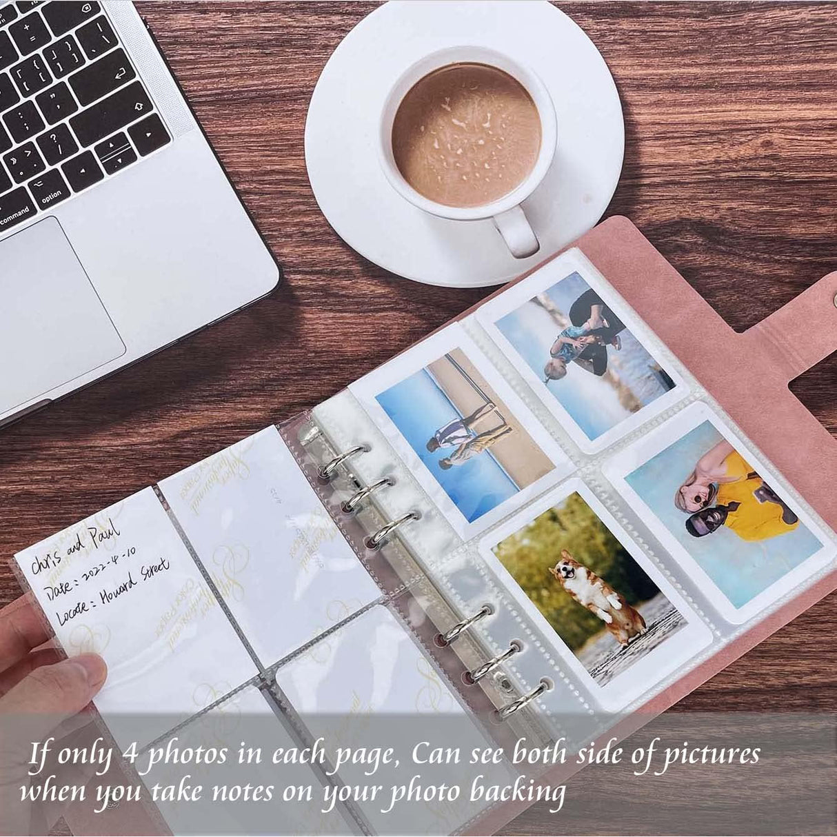 Zikkon Compatible 200 sheet PU Album for Fujifilm Instax Mini Film (3 inch) (Pink)