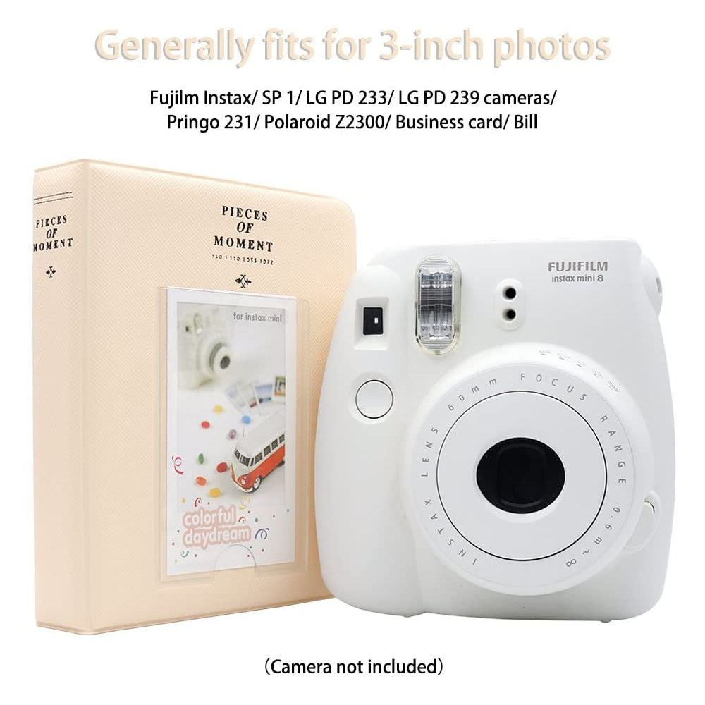 Zikkon Compatible 64 sheet Album for Fujifilm Instax Mini Film (3 inch) Beige