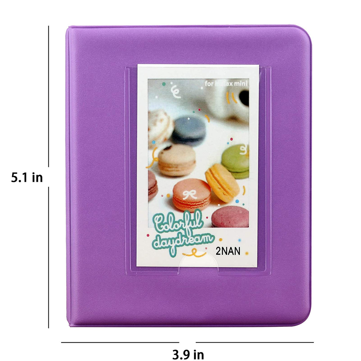 Zikkon Compatible 64 sheet Album for Fujifilm Instax Mini Film (3 inch) Violet Purple