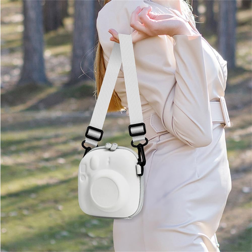 Zikkon EVA Universal Camera Case for Fujifilm Instax Mini 12/11/99/ SE/90/7 (Clay White)