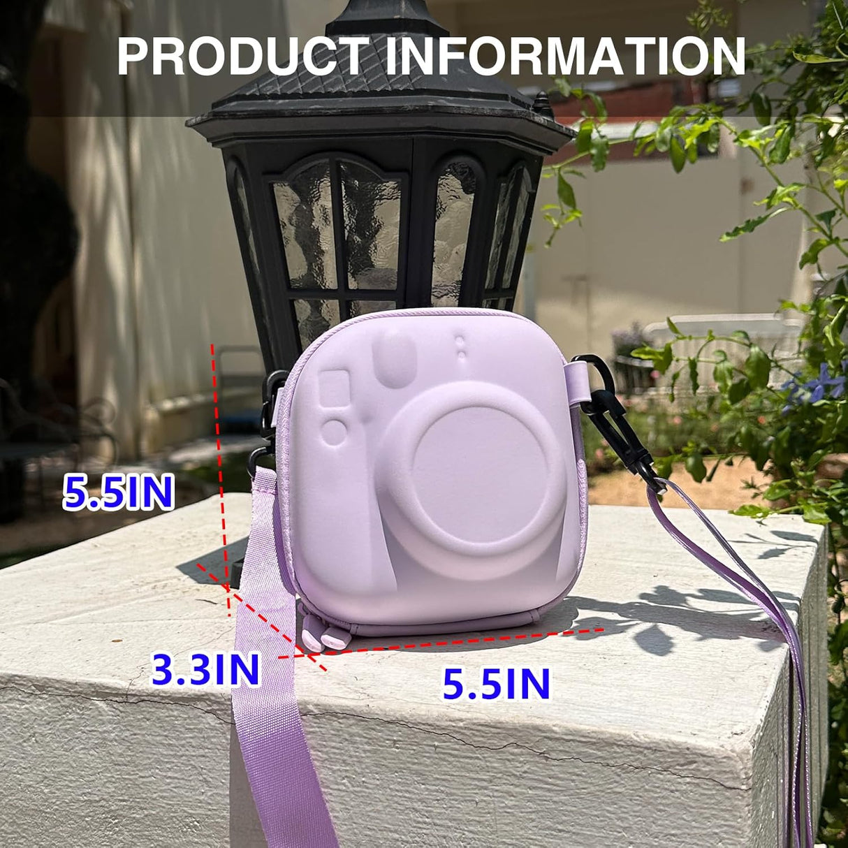 Zikkon EVA Universal Camera Case for Fujifilm Instax Mini 12/11/99/ SE/90/7 (Lilac purple)