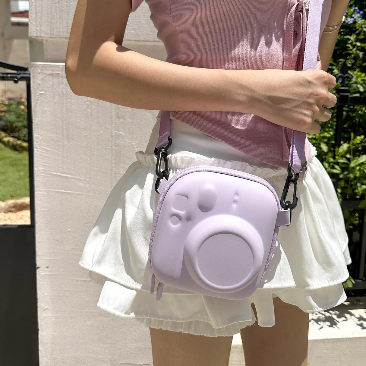 Zikkon EVA Universal Camera Case for Fujifilm Instax Mini 12/11/99/ SE/90/7 (Lilac purple)