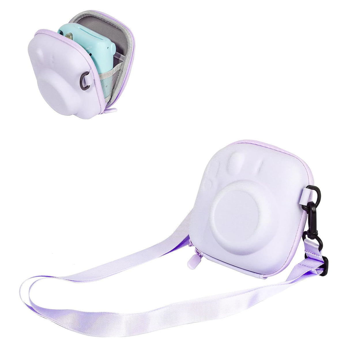 Zikkon EVA Universal Camera Case for Fujifilm Instax Mini 12/11/99/ SE/90/7 (Lilac purple)