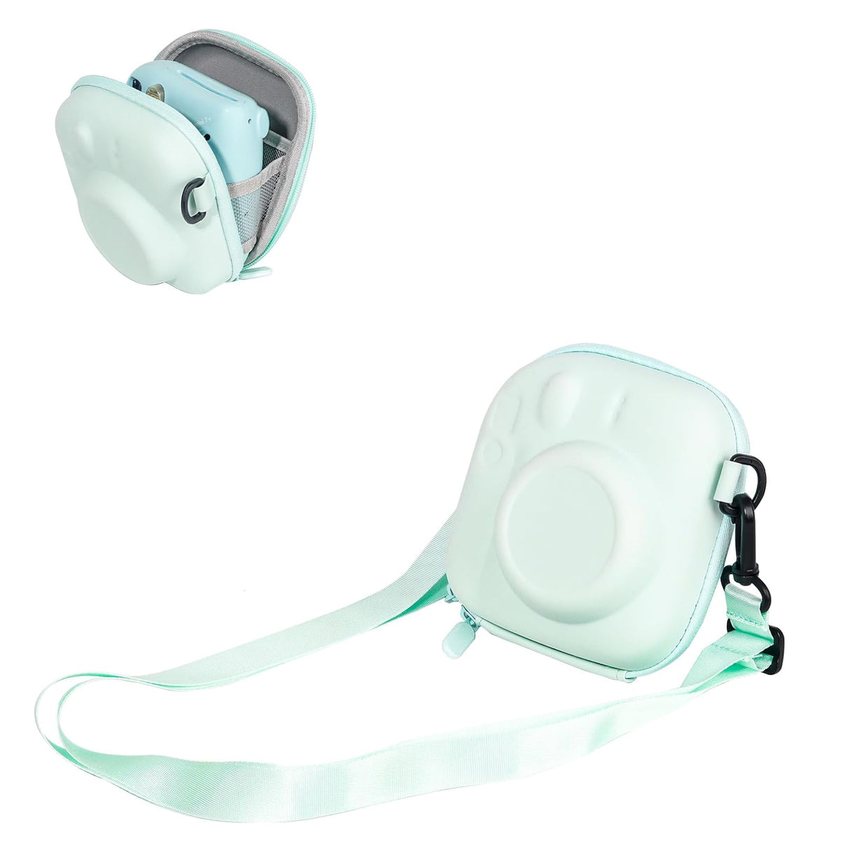 Zikkon EVA Universal Camera Case for Fujifilm Instax Mini 12/11/99/ SE/90/7 (Mint Green)