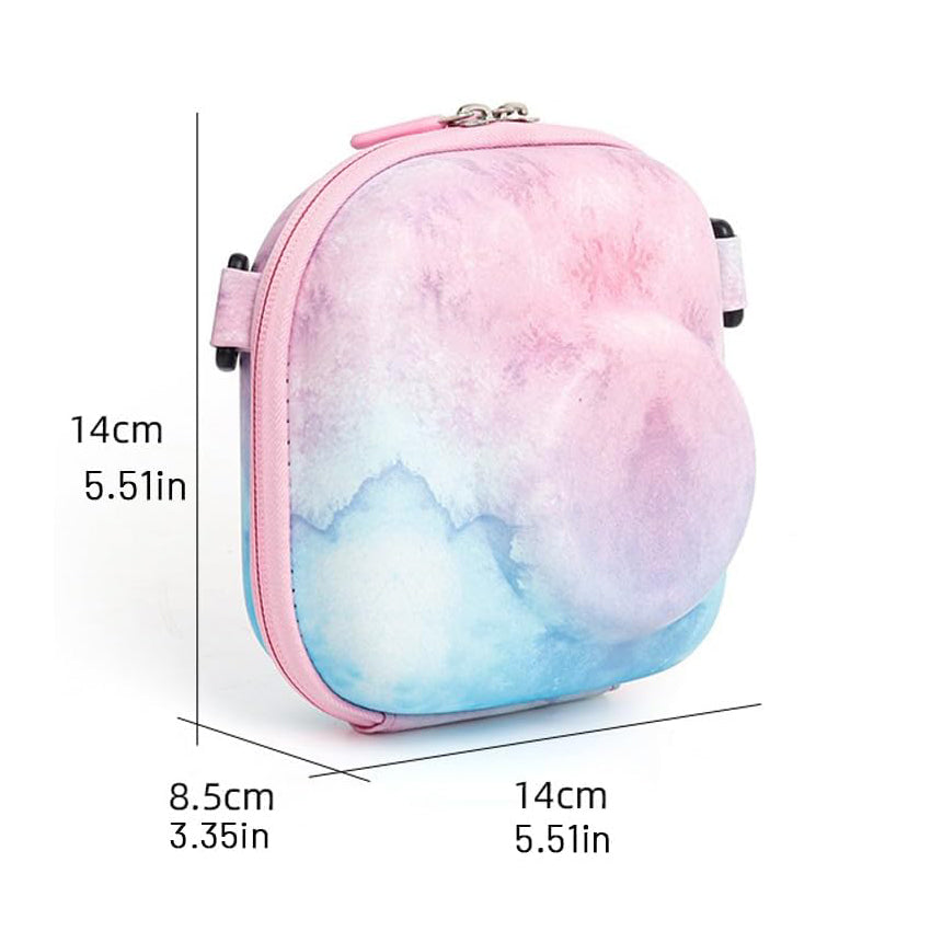 Zikkon EVA Universal Camera Case for Fujifilm Instax Mini 12/11/99/ SE/90/7 (Blue/pink Watercolor)