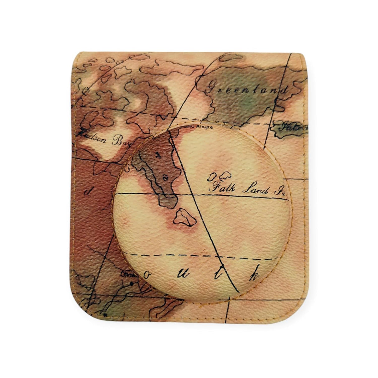 ZIKKON Instax Mini 12 Protective Camera Case PU Leather Carrying Bag_Map