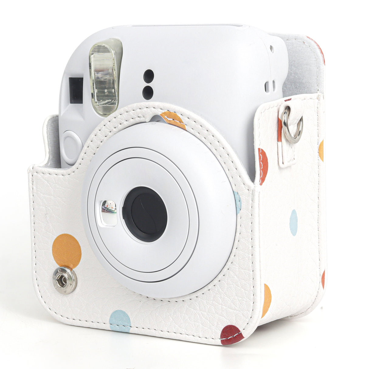 Zikkon Instax Mini 12 Protective Camera Case PU Leather Carrying Bag (Color wave dot )