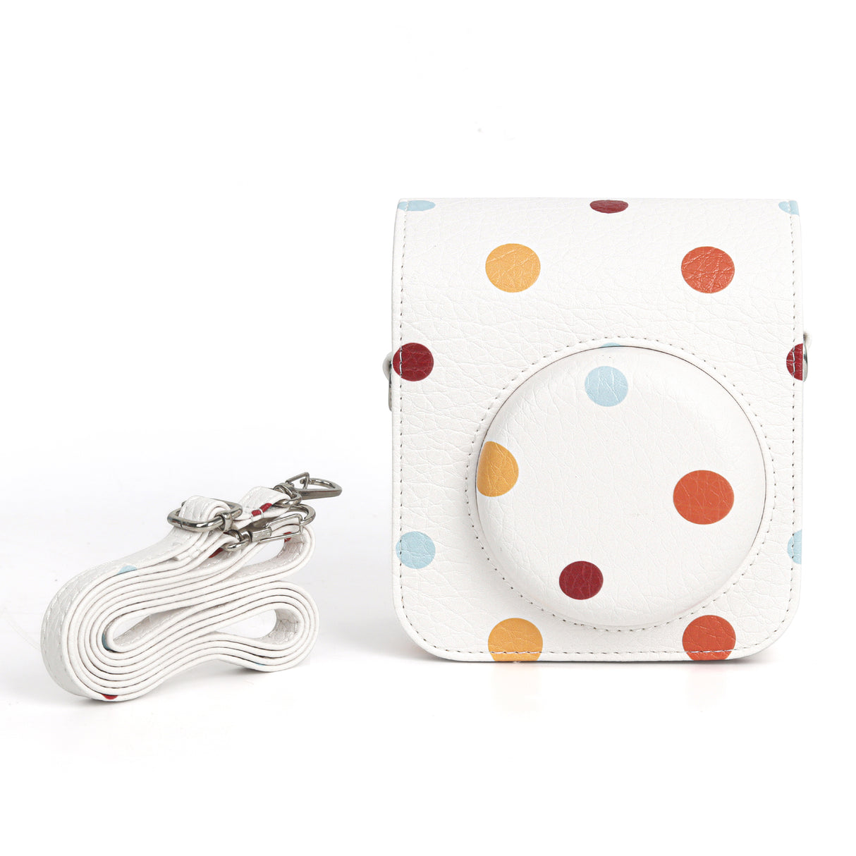 Zikkon Instax Mini 12 Protective Camera Case PU Leather Carrying Bag (Color wave dot )