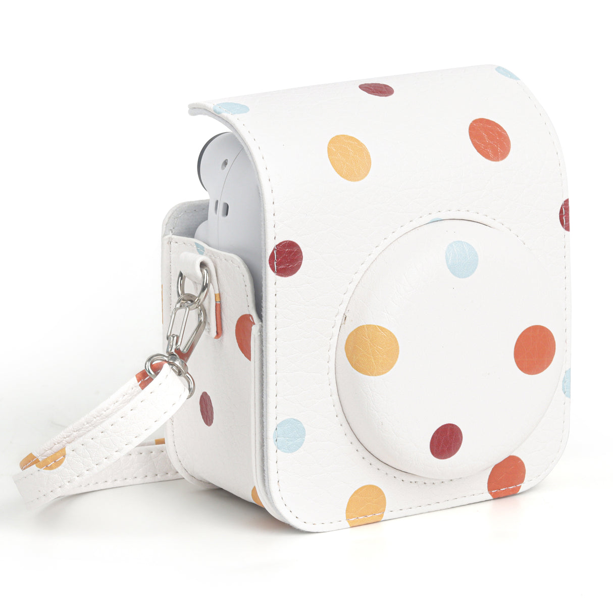 Zikkon Instax Mini 12 Protective Camera Case PU Leather Carrying Bag (Color wave dot )