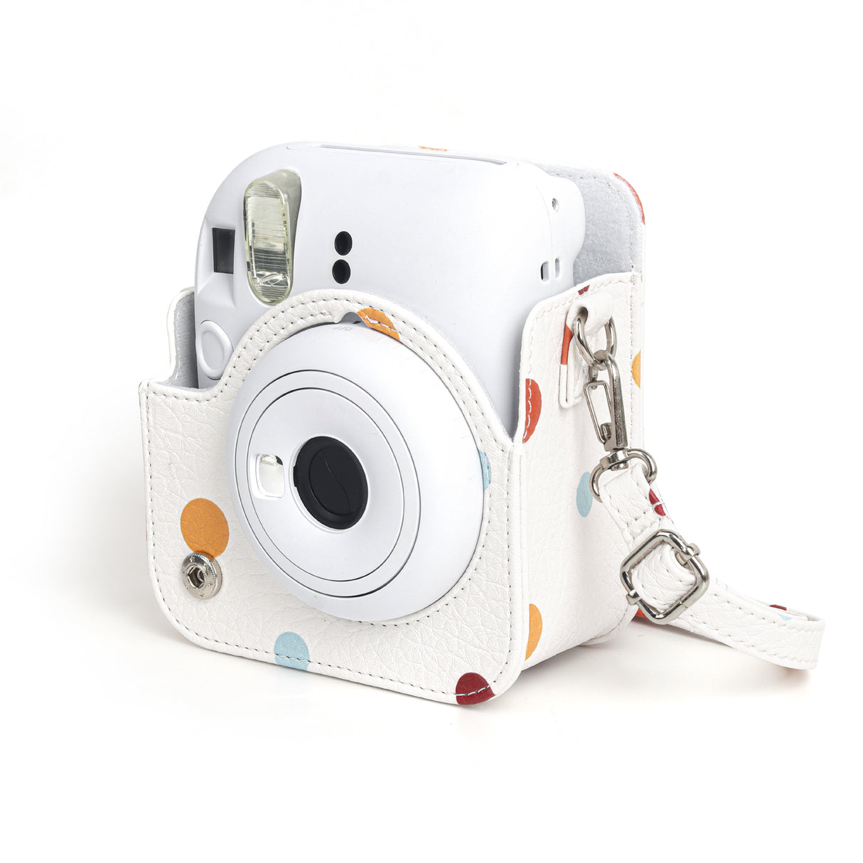 Zikkon Instax Mini 12 Protective Camera Case PU Leather Carrying Bag (Color wave dot )