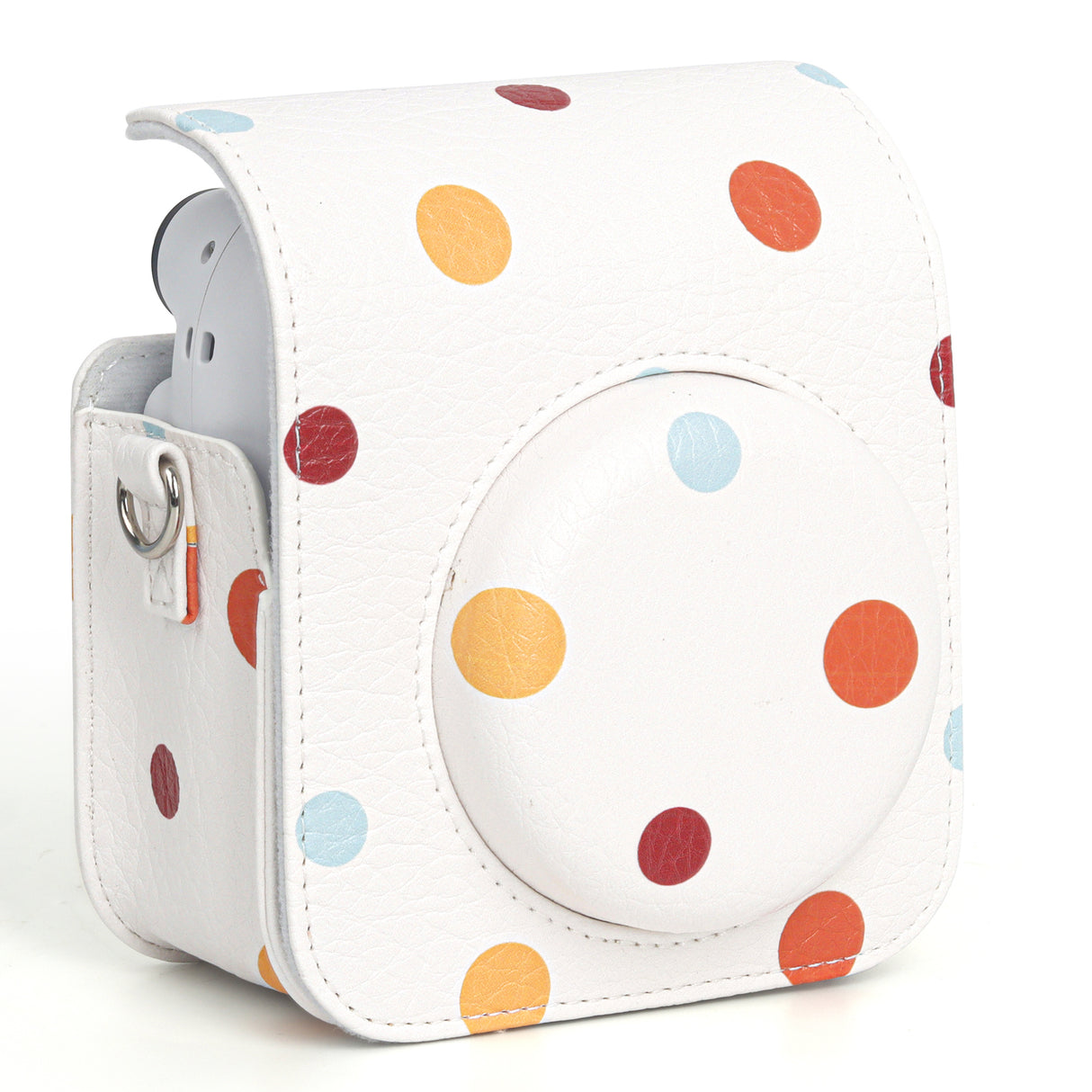 Zikkon Instax Mini 12 Protective Camera Case PU Leather Carrying Bag (Color wave dot )