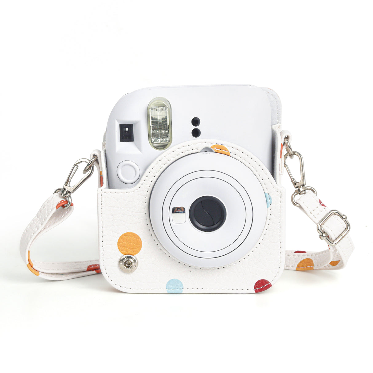 Zikkon Instax Mini 12 Protective Camera Case PU Leather Carrying Bag (Color wave dot )