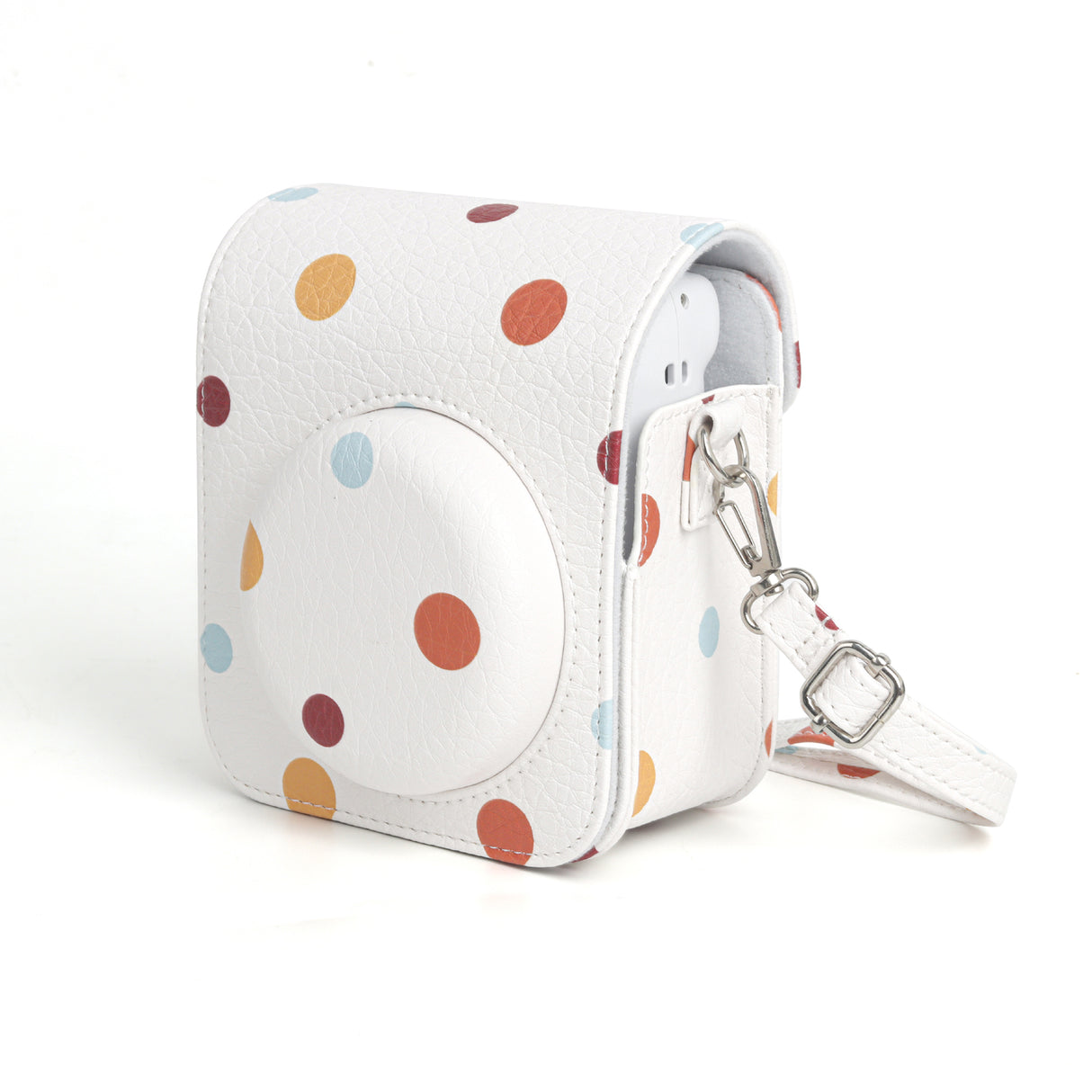 Zikkon Instax Mini 12 Protective Camera Case PU Leather Carrying Bag (Color wave dot )