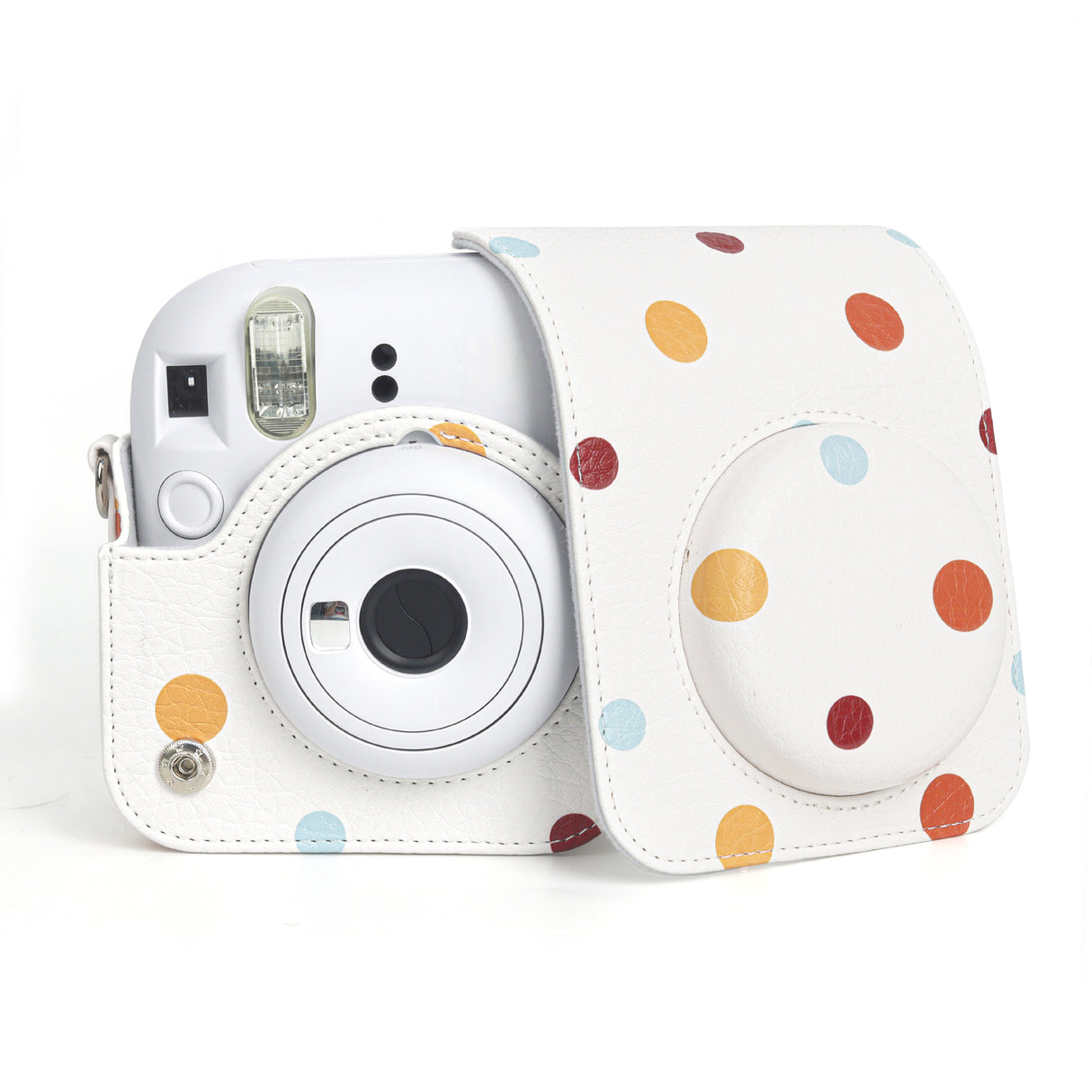 Zikkon Instax Mini 12 Protective Camera Case PU Leather Carrying Bag (Color wave dot )