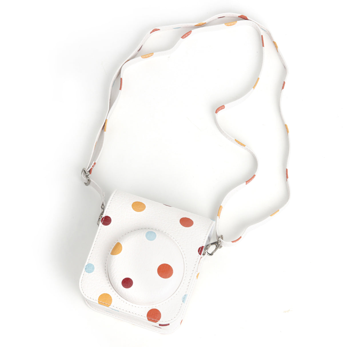 Zikkon Instax Mini 12 Protective Camera Case PU Leather Carrying Bag (Color wave dot )