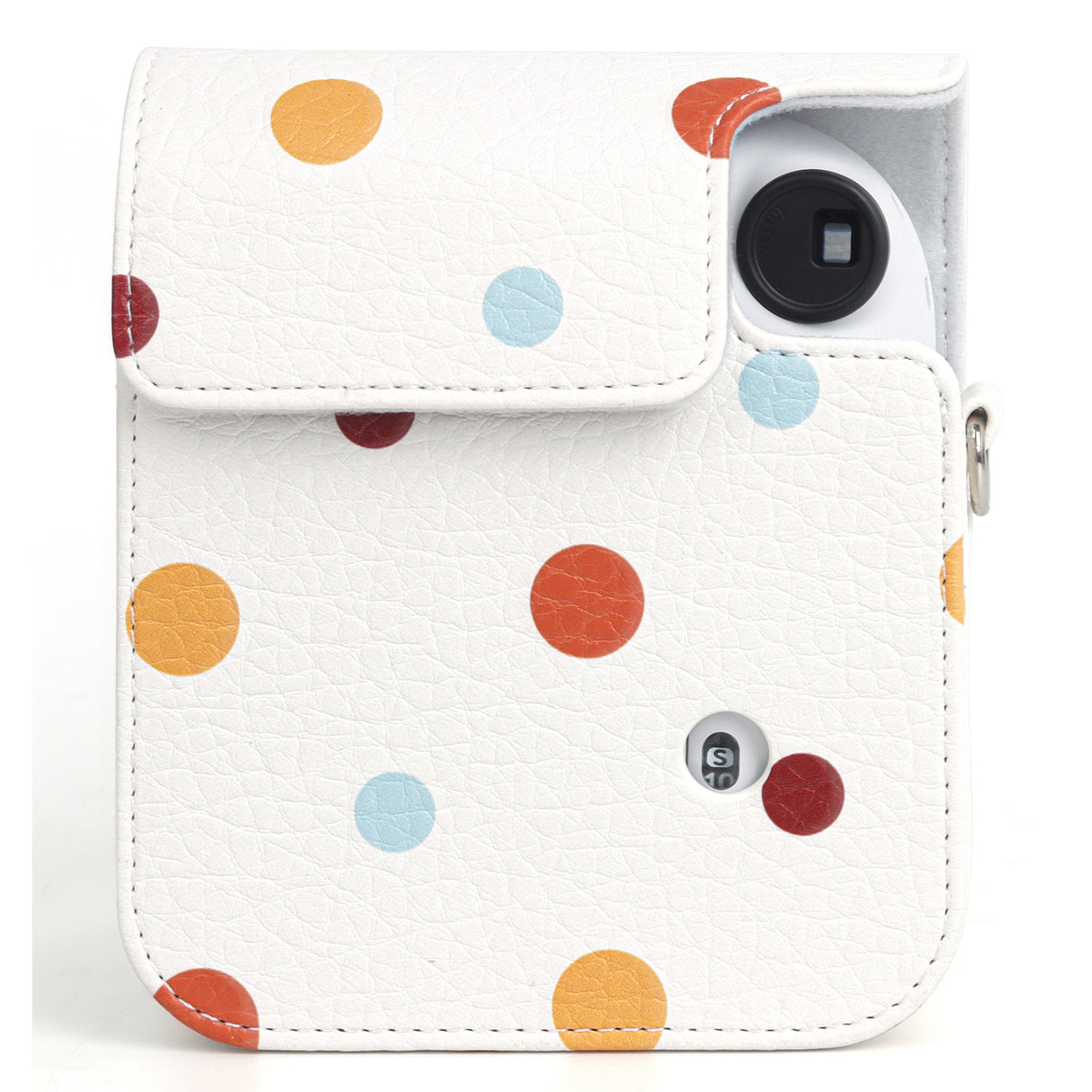 Zikkon Instax Mini 12 Protective Camera Case PU Leather Carrying Bag (Color wave dot )