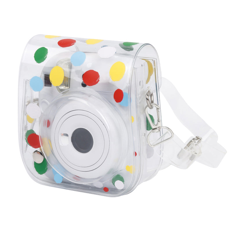 Zikkon Instax Mini 12 Transparent Camera Case (Colorful dots)