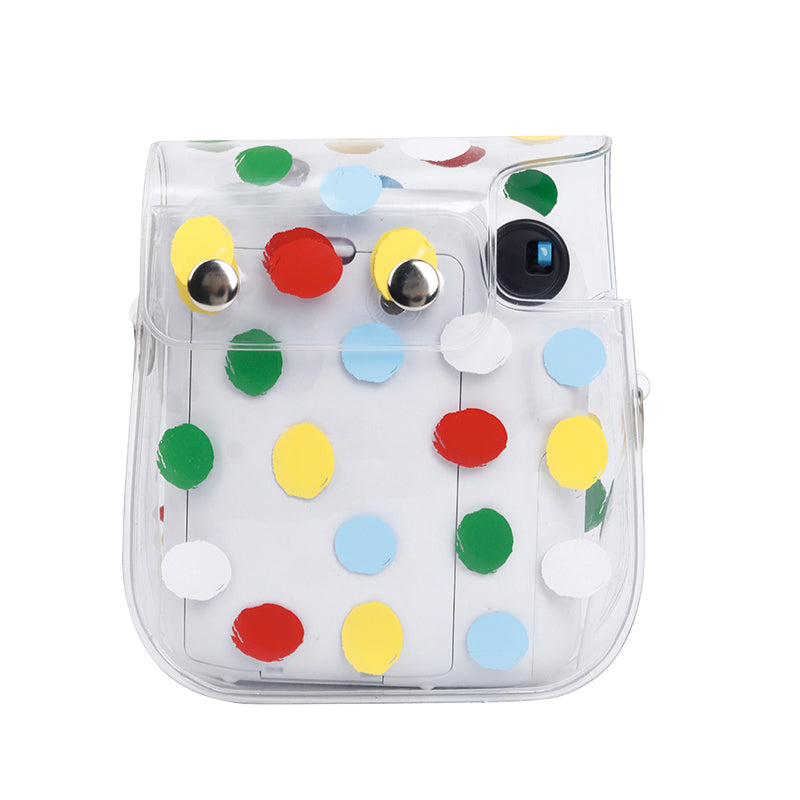 Zikkon Instax Mini 12 Transparent Camera Case (Colorful dots)