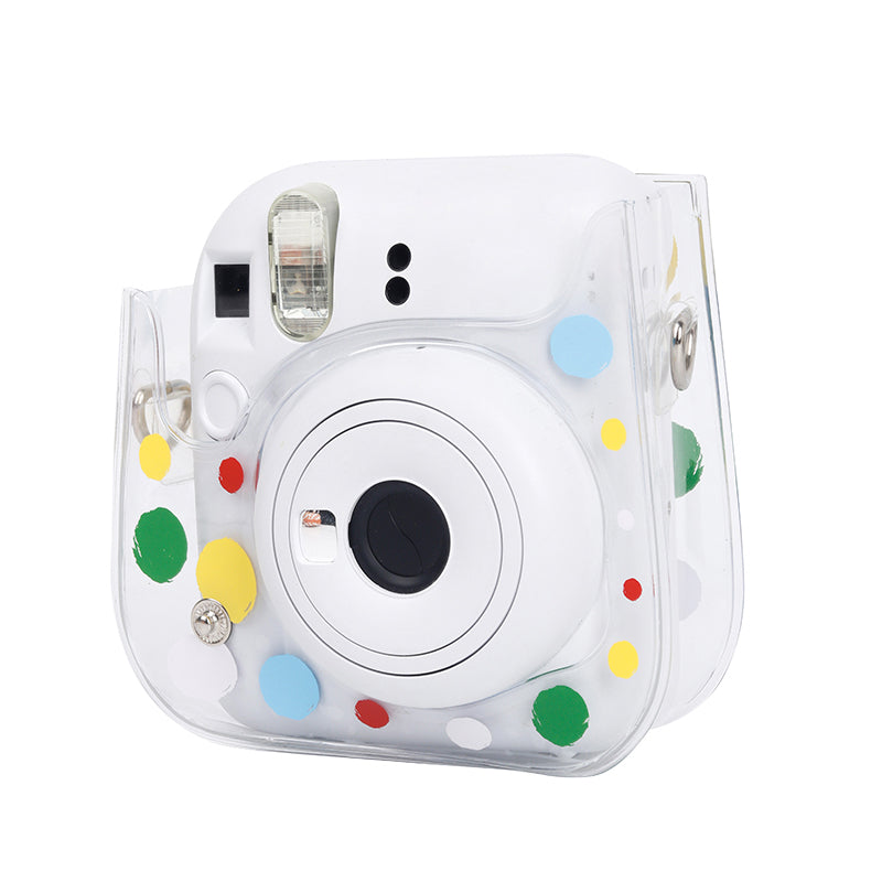 Zikkon Instax Mini 12 Transparent Camera Case (Colorful dots)