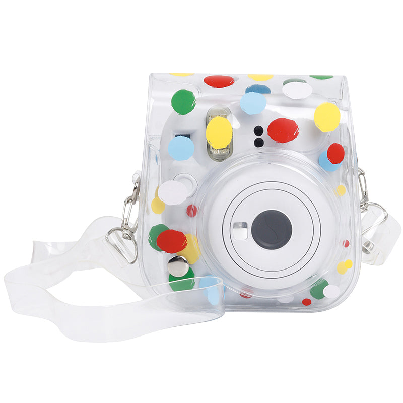 Zikkon Instax Mini 12 Transparent Camera Case (Colorful dots)
