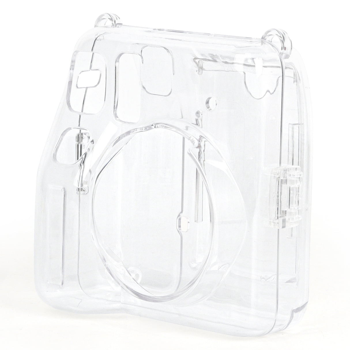 Zikkon Instax Mini SE Crystal Case Photo Storage Pocket with Shoulder Straps + Stickers set (Blue)