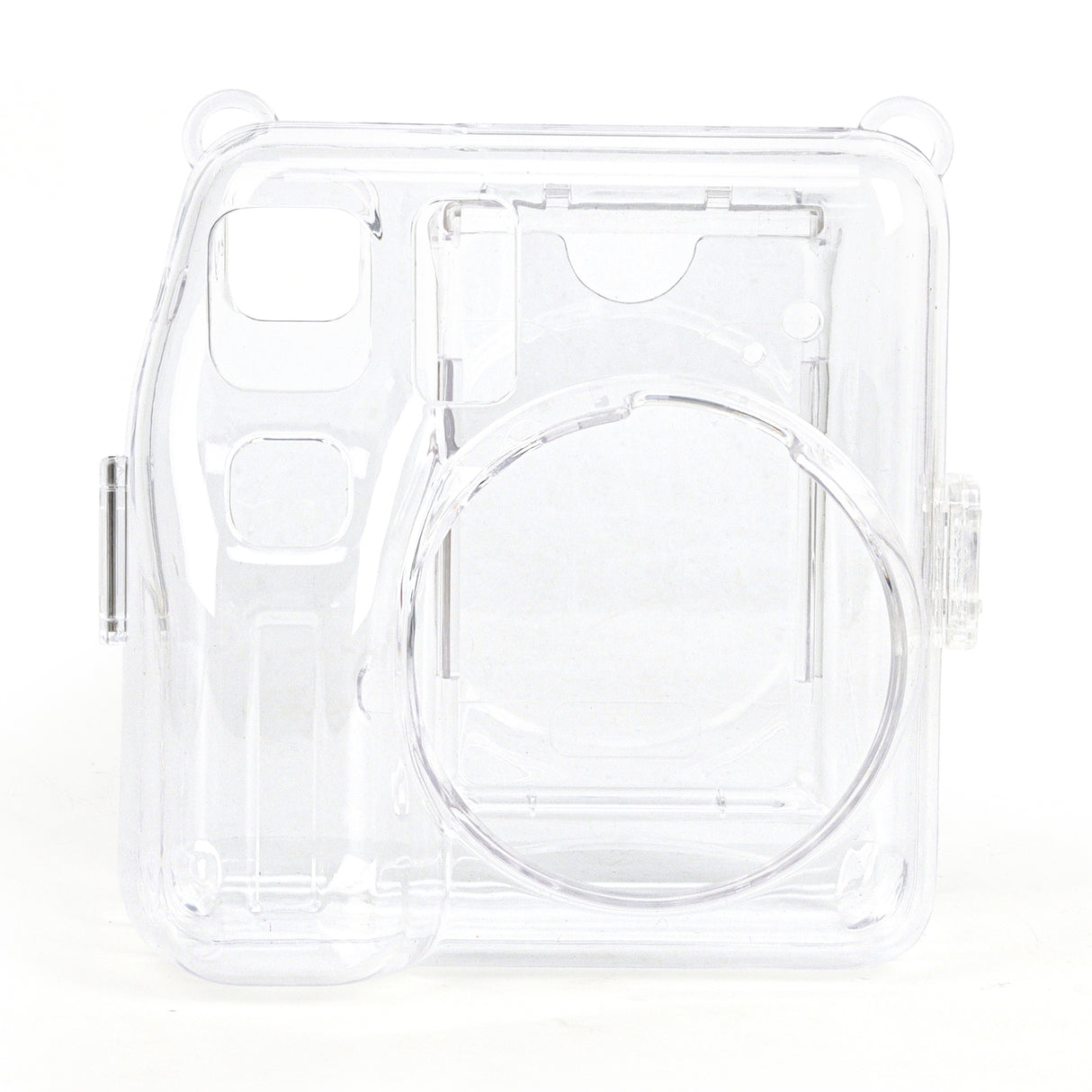 Zikkon Instax Mini SE Crystal Case Photo Storage Pocket with Shoulder Straps + Stickers set (Blue)