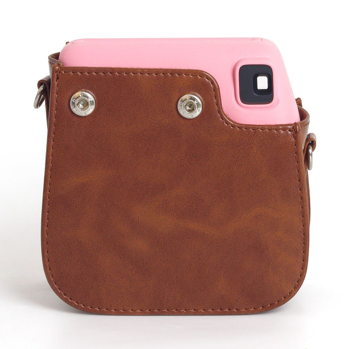 Zikkon Instax Mini SE Protective Camera Case PU Leather Carrying Bag (Brown)