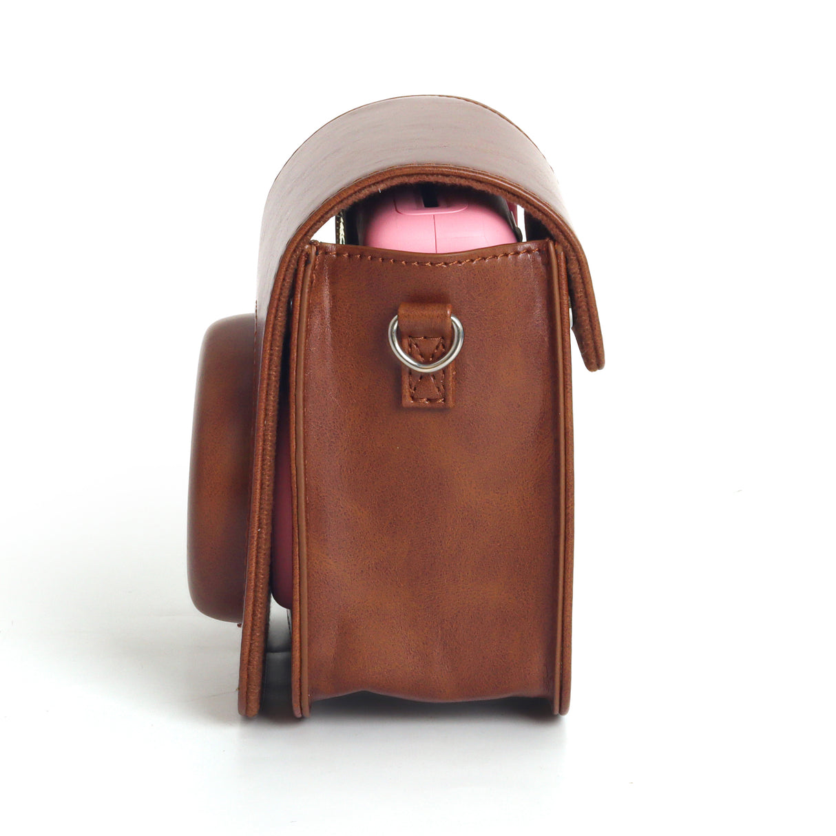 Zikkon Instax Mini SE Protective Camera Case PU Leather Carrying Bag (Brown)