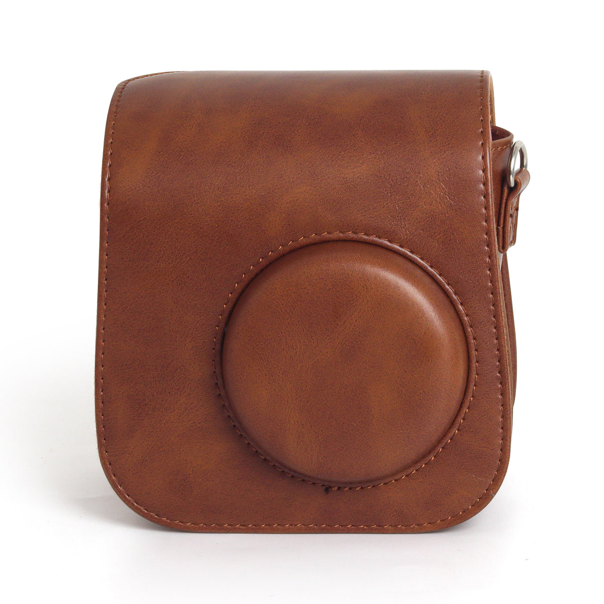 Zikkon Instax Mini SE Protective Camera Case PU Leather Carrying Bag (Brown)