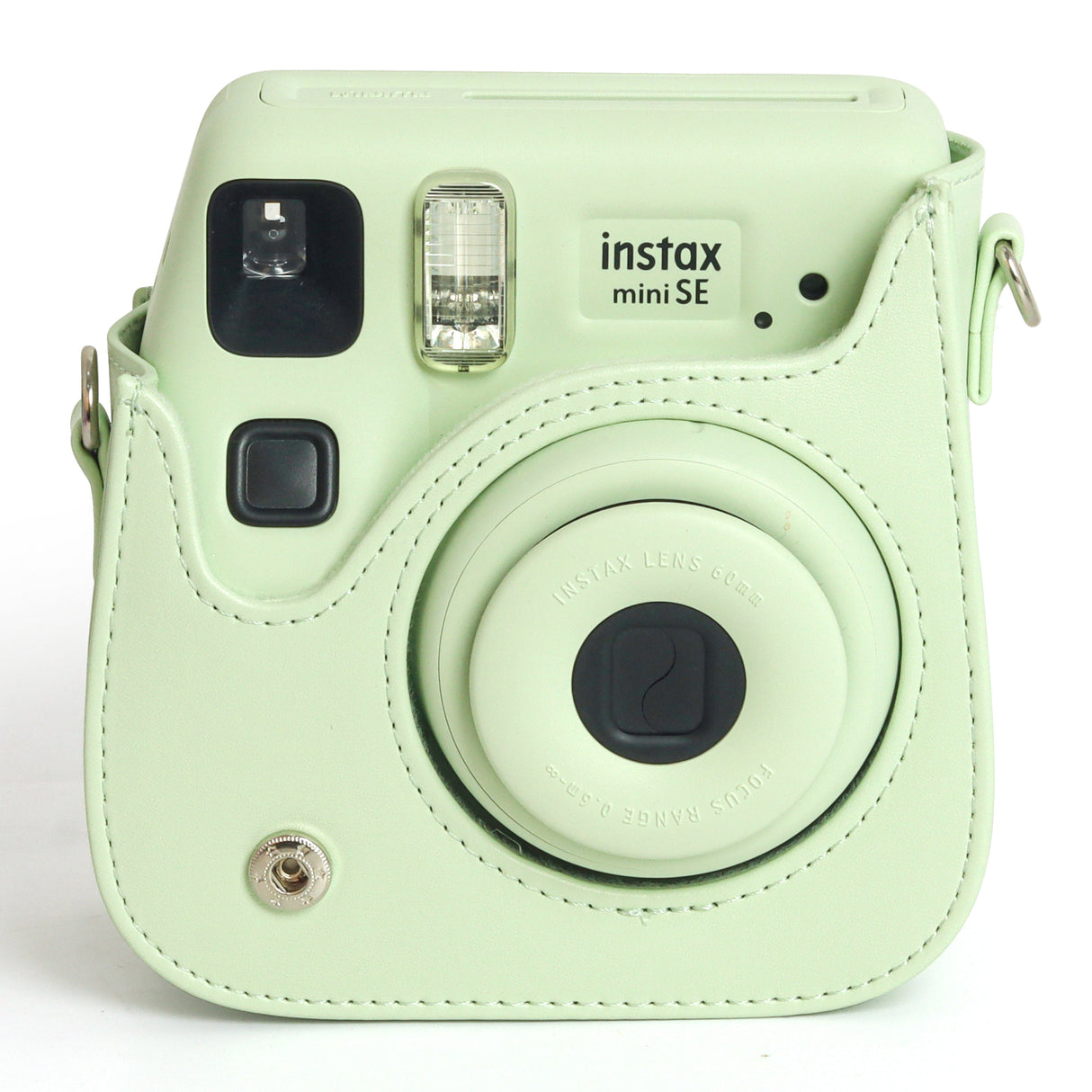 Zikkon Instax Mini SE Protective Camera Case PU Leather Carrying Bag (Green)