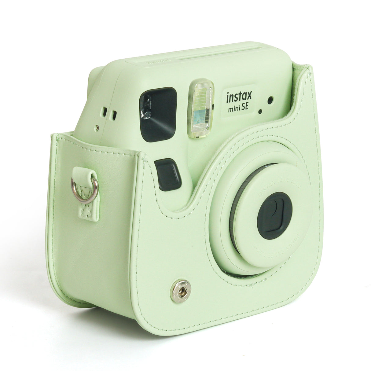 Zikkon Instax Mini SE Protective Camera Case PU Leather Carrying Bag (Green)