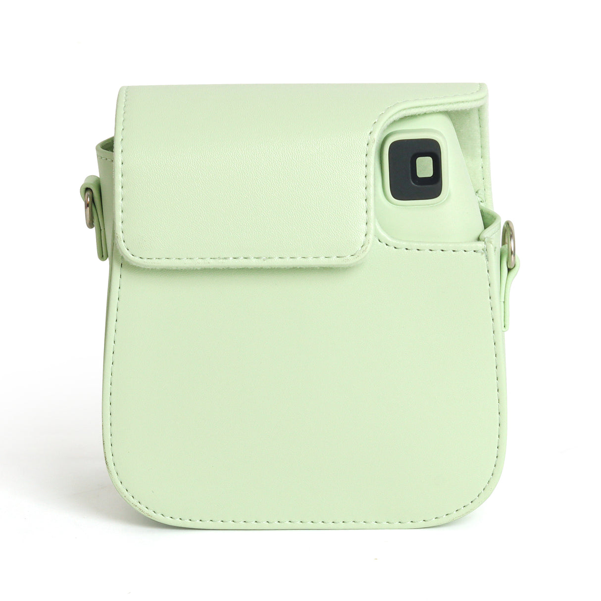 Zikkon Instax Mini SE Protective Camera Case PU Leather Carrying Bag (Green)