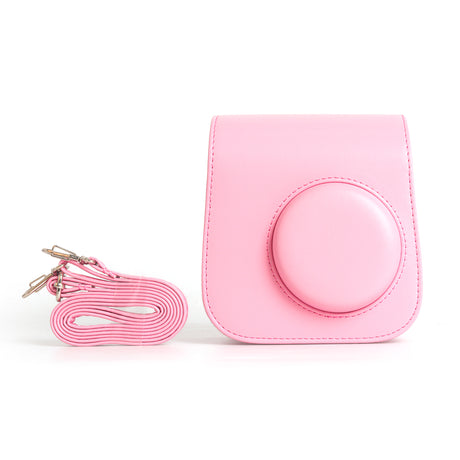 Zikkon Instax Mini SE Protective Camera Case PU Leather Carrying Bag (Pink)_