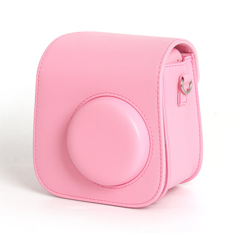 Zikkon Instax Mini SE Protective Camera Case PU Leather Carrying Bag (Pink)